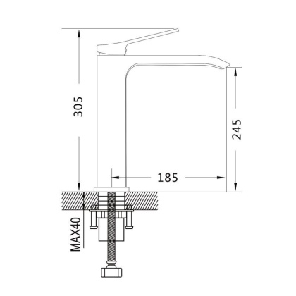 Смеситель для раковины Shevanik S40T S4011T