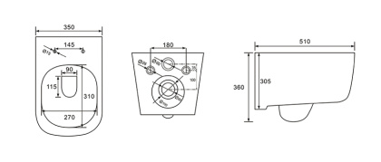 Подвесной унитаз Акватек Лугано AQ2002-00 Подвесной унитаз Акватек Лугано AQ2002-00