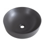 Раковина накладная керамическая, круглая, серая матовая, BB1315-H311, 410x410x130