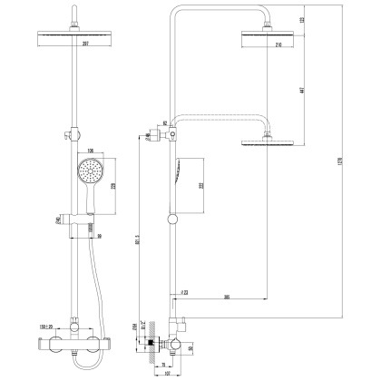 Смеситель Lemark Yeti LM7860C для душа, термостатический Смеситель Lemark Yeti LM7860C для душа, термостатический