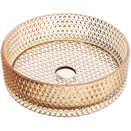 Умывальник чаша накладная круглая (цвет бежевый) Cristal 360*360*112мм