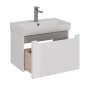 Тумба Lemark BUNO MINI, 60см под 1 раковину, подвесная,1 ящик, цвет корпуса, фасада: Белый глянец