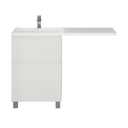 Тумба с раковиной напольная Creto Cafor White 110 левосторонняя