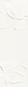 Плитка настенная Structure Pattern белый цветы  25*75 (O-STU-WTU052) (6шт/1,125м2), м2 Плитка настенная Structure Pattern белый цветы  25*75 (O-STU-WTU052) (6шт/1,125м2), м2