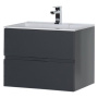 Тумба с раковиной Aquanet Алвита 70 серый антрацит