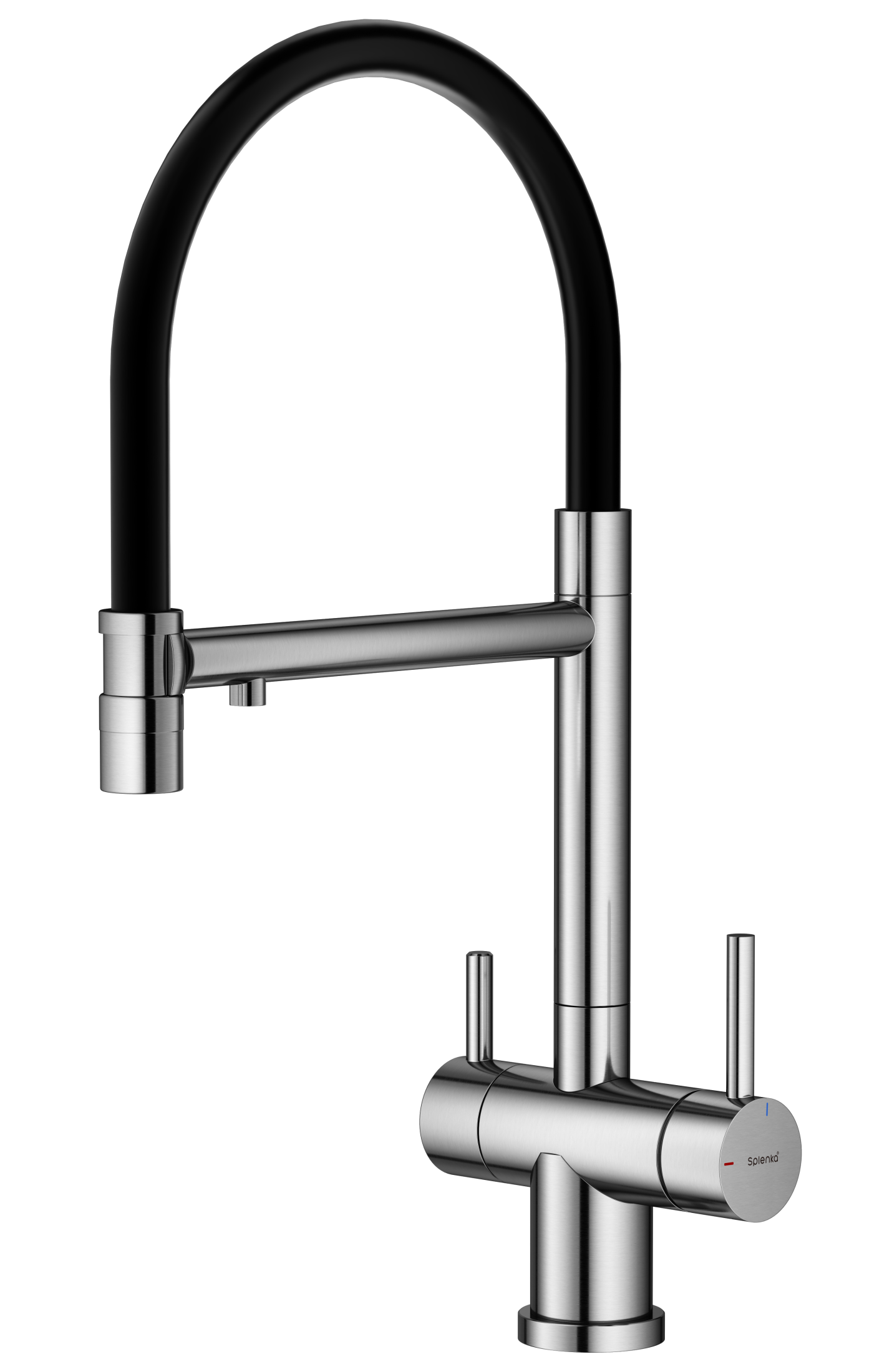 Смеситель Splenka для кухни со съемным гибким изливом, с магнитным фиксатором излива, с подключением фильтра питьевой воды S70.63.05