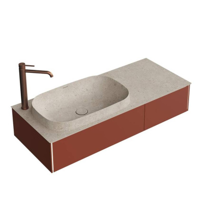 Тумба MAGICA подвесная 120, 2 ящика, венецианский красный матовый                          Тумба MAGICA подвесная 120, 2 ящика, венецианский красный матовый