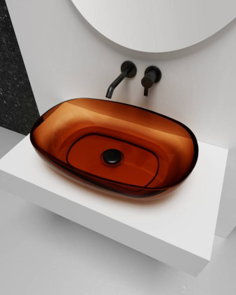 Раковина накладная прозрачная ABBER Kristall AT2805Opal Раковина накладная прозрачная ABBER Kristall AT2805Opal