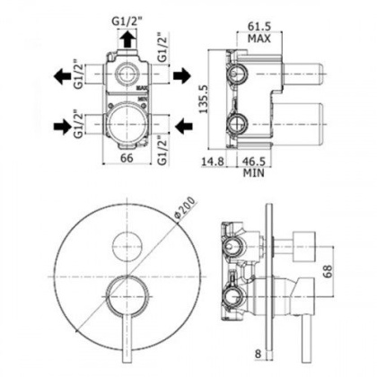 Смеситель для ванны Paffoni Stick SK019ST (с внутренней частью) сталь Смеситель для ванны Paffoni Stick SK019ST (с внутренней частью) сталь