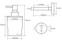 Настенный дозатор для жидкого мыла (стекло) вариант MINI