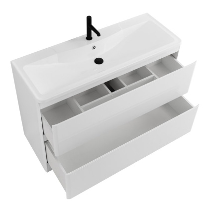 Тумба с раковиной напольная BelBagno ALBANO 120 Bianco Lucido, раковина белая