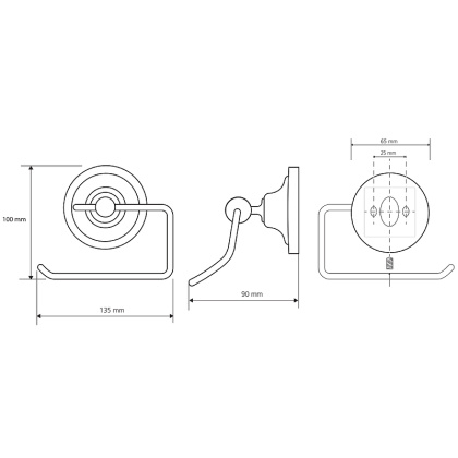 Держатель туалетной бумаги Bemeta Retro chrom 144312022 Хром Держатель туалетной бумаги Bemeta Retro chrom 144312022 Хром