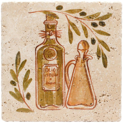 Натуральный травертин ОЛИВКИ №1 20x20, Provance