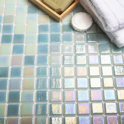 Стеклянная мозаика, MIX GREEN 553/554, Shell