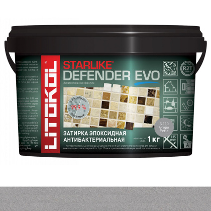 Затирка эпоксидная STARLIKE DEFENDER EVO, S.110 GRIGIO PERLA 1кг Затирка эпоксидная STARLIKE DEFENDER EVO, S.110 GRIGIO PERLA 1кг