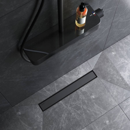 W01SC-U11-050-04BM MasterFlow Трап для душа линейный универс затвор Tile 50см цвет черн мат W01SC-U11-050-04BM MasterFlow Трап для душа линейный универс затвор Tile 50см цвет черн мат