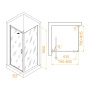 Душевой уголок  80* 80*195 RGW SV-135 (SV-05 + Z-050-2) Квадрат/Хром/Прозрачное/8 мм (Easy)