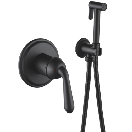 Гигиенический душ со смесителем Rose R0205H, черный