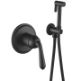 Гигиенический душ со смесителем Rose R0205H, черный