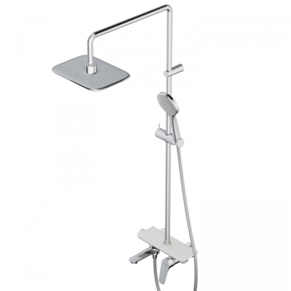 977720000_xxx Origin Bit, душ. система со смесителем-полкой: верх. душ 260*190, ручн. душ 120, 5 реж 977720000_xxx Origin Bit, душ. система со смесителем-полкой: верх. душ 260*190, ручн. душ 120, 5 реж