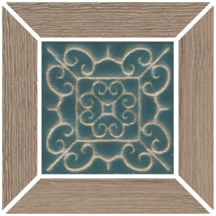 Вставка Тровазо наборный коричневый тёмный матовый 13x13x0,9