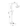 Душевая стойка с термостатом ROSE R18G R1896G Душевая стойка с термостатом ROSE R18G R1896G