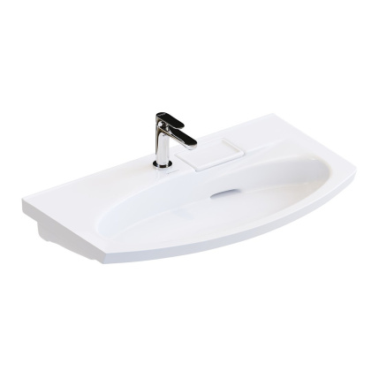 Раковина RIVA мебельная с крепежом 80, белая глянцевая