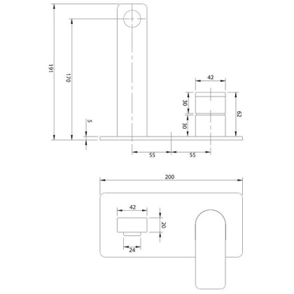 Смеситель для умывальника скрытого монтажа OMNIRES BARETTI BA7815CR (хром)