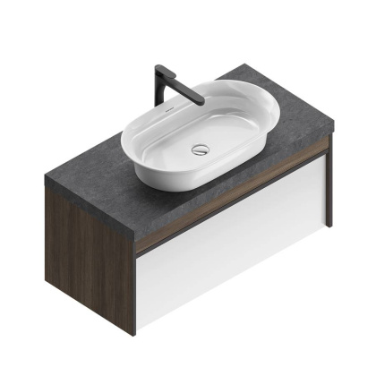 Тумба MODULA подвесная 100 с ящиком 1+1, арабика MO.100.1+1\AR Тумба MODULA подвесная 100 с ящиком 1+1, арабика MO.100.1+1\AR