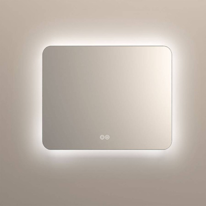 Зеркало LED VLM-3BE9007-2 900х700 c сенсорным выключателем и диммером, антизапотевание