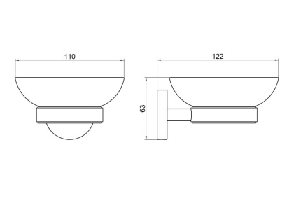 Мыльница AQUATEK, матовый черный AQ4603MB БЕТТА