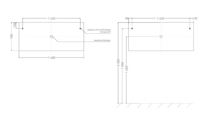 Зеркало для ванной OMBRA с LED подсветкой, 27M021670BH Зеркало для ванной OMBRA с LED подсветкой, 27M021670BH
