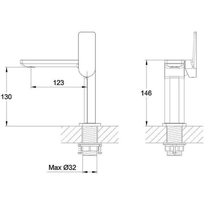 Смеситель для умывальника OMNIRES PARMA PM7410XCR (хром)