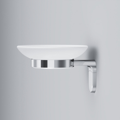 A8434200 X-Joy Стеклянная мыльница с настенным держателем A8434200 X-Joy Стеклянная мыльница с настенным держателем