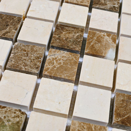 Мозаика натуральный камень Turin-20 slim (Pol) (чип 4*15*15) 30,5*30,5 (15шт.-1.4м2), м2