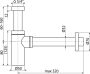 Сифон для умывальника DN32 DESIGN круглый, белый-гланец