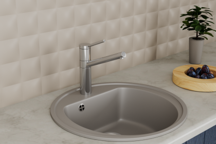 Смеситель для кухонной мойки с поворотным изливом RUSH (MS9035-34) 