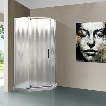 Душевой уголок Stresa VSP-1S100CH, 1000*1000, хром, стекло шиншилла