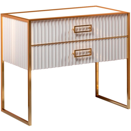 Тумба MONACO 100см h74см белая глянец + золото под раковину чашу 867-100-WG Boheme