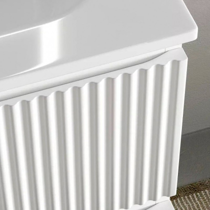 Тумба подвесная SANCOS Snob R левая 995х445х500, c двумя ящиками оснащенными доводчиками, Bianco , арт.SNR100LW