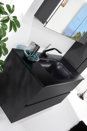 Тумба без раковины Vallessi 80*46cm АНТРАЦИТ мат. 2 полки, 837-080-A mat Boheme