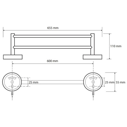 Полотенцедержатель двойной