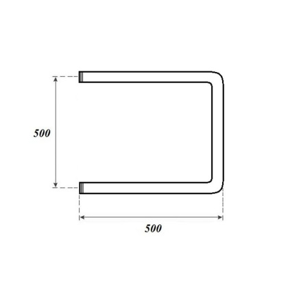Полотенцесушитель водяной Point PN35555 500x500 П-образный (1"), хром Полотенцесушитель водяной Point PN35555 500x500 П-образный (1"), хром