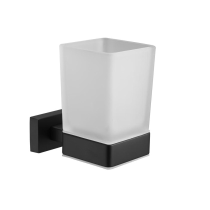 Стакан керамический с держателем, SG5612H Shevanik, Черный Стакан керамический с держателем, SG5612H Shevanik, Черный