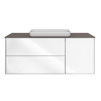 Тумба PLAZA Modern подвесная с ящиками 120, белая глянцевая PLB.M.120.3\WHT