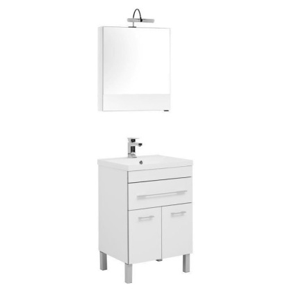 Комплект мебели для ванной Aquanet Верона 58 белый (напольный 1 ящик 2 дверцы) Комплект мебели для ванной Aquanet Верона 58 белый (напольный 1 ящик 2 дверцы)