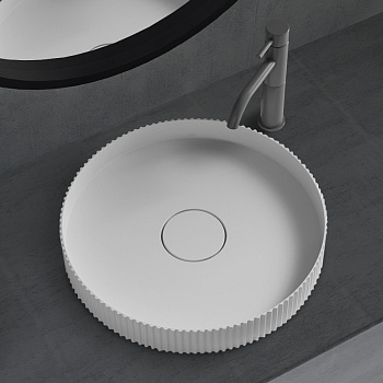 Раковина накладная ABBER Stein AS2604 белая матовая Раковина накладная ABBER Stein AS2604 белая матовая