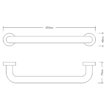 Поручень опорный OMNIRES UOP-35/MCR (хром)