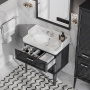 Тумба с раковиной Kerama Marazzi Pompei 80 см PO.N.80.2\BLK глянцевый черный