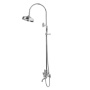 LORD-CVD-01-M Душевая стойка со смесителем для ванны, верхним и ручным душем, 20 см Исполнение: Хром, Ручки: Хром 